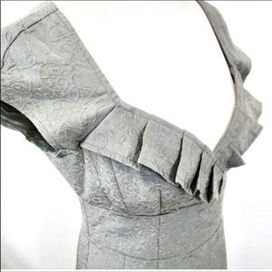 Nanette Lepore Sweetheart Dress Jacquard Grey 4